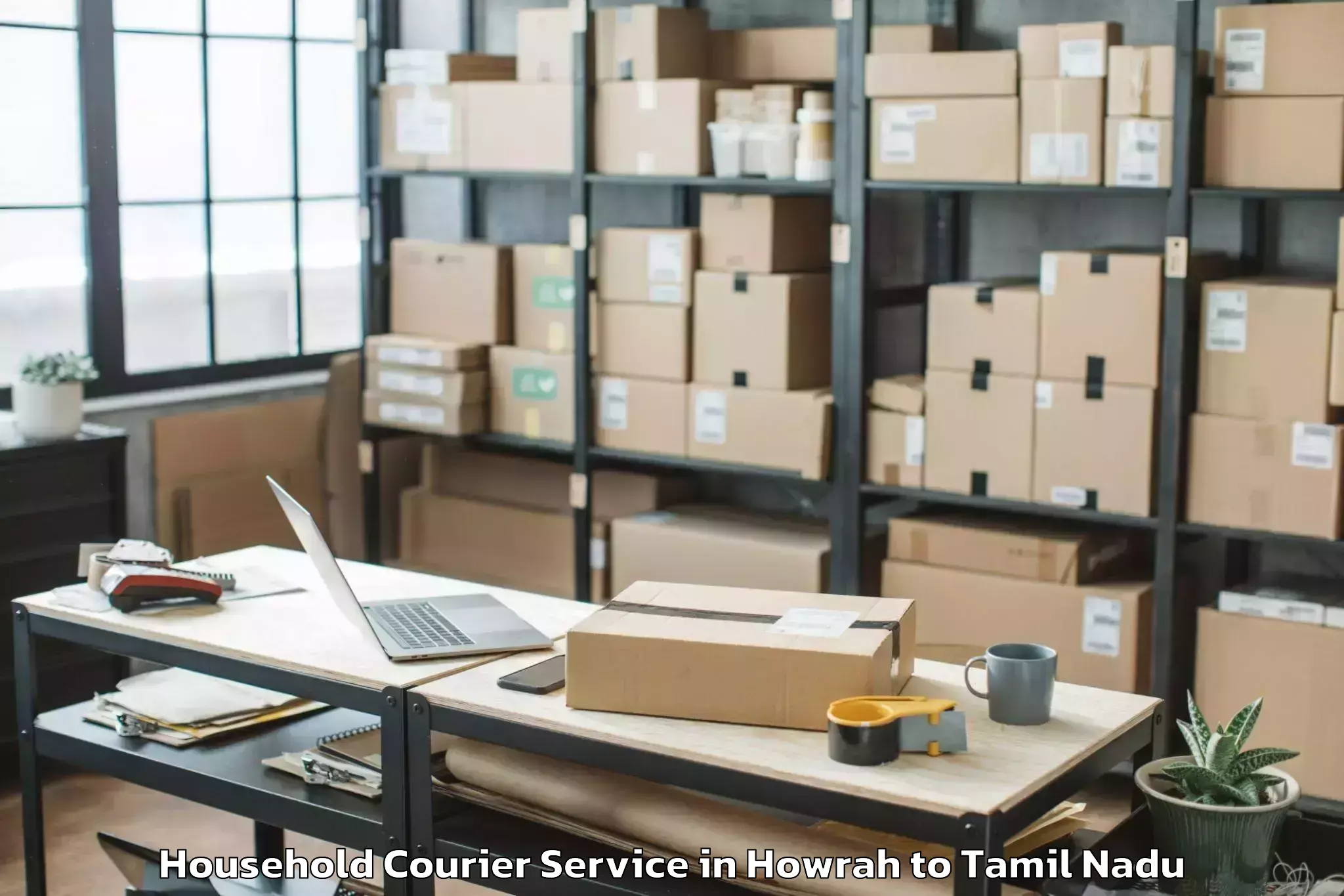 Book Howrah to Gudiyatham Household Courier Online